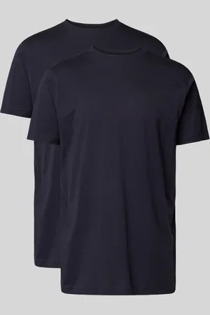 Lerros T-shirt met ronde hals in een set van 2 stuks