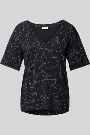 ESPRIT T-shirt met grafisch motief en V-hals