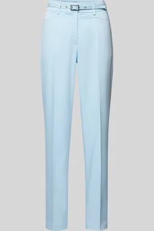 More & More Stoffen broek in effen design met riem