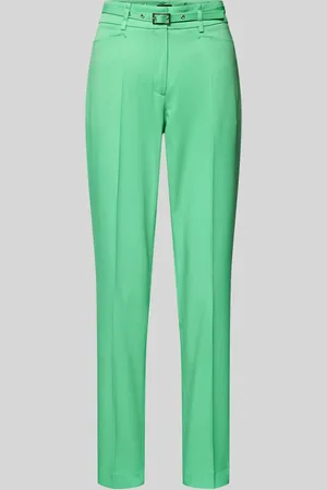 More & More Stoffen broek in effen design met riem