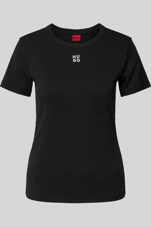HUGO BOSS T-shirt met labelstitching, model 