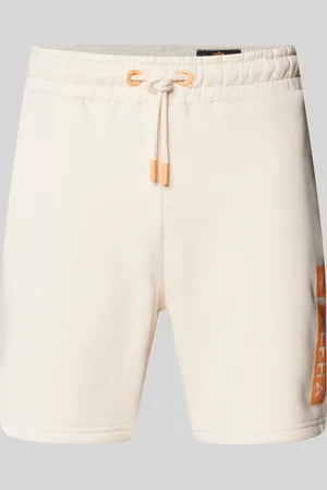 Alpha Industries Regular fit sweatshorts met labelprint