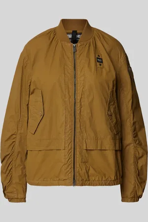 Blauer Jack met labeldetail