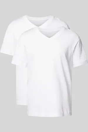 TOM TAILOR T-shirt met V-hals in set van 2