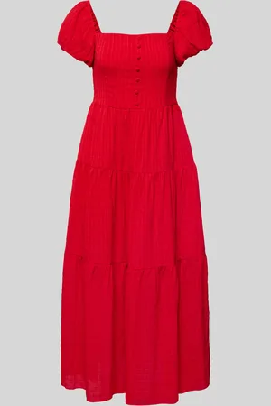 Apricot Midi-jurk met vierkante hals