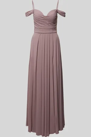 Mascara Maxi-jurk in effen design met plooien