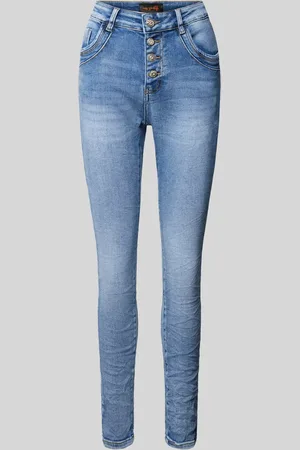 miss goodlife Skinny fit jeans met knoopsluiting