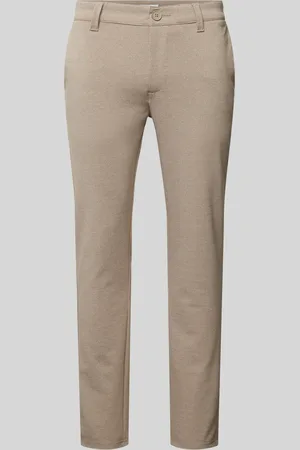 Only & Sons Slim fit stoffen broek in gemêleerde look, model 