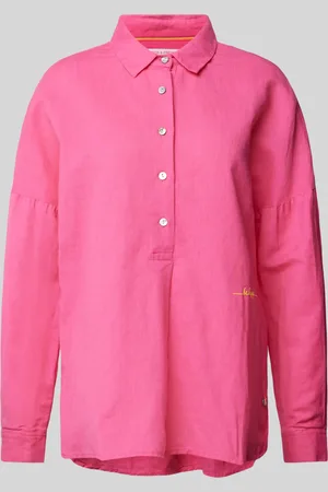 Frieda & Freddies Linnen blouse met labelstitching