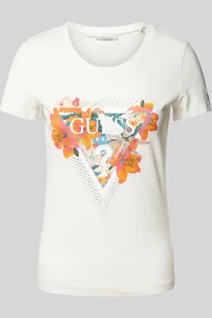 Guess T-shirt met label- en motiefprint, model 