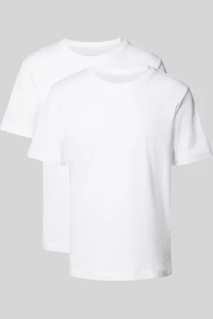 TOM TAILOR T-shirt in effen design in een set van 2 stuks