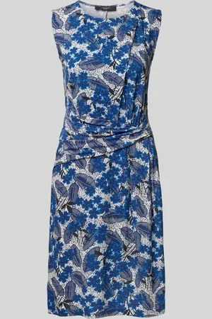 Max Mara Knielange jurk met all-over motief, model 