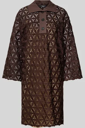 Max Mara Knielange jurk met ajourpatroon, model 