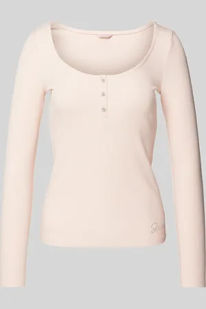 Guess Shirt met lange mouwen in riblook, model 