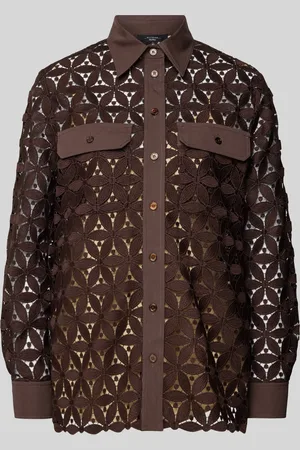 Max Mara Overhemdblouse met ajourpatroon, model 