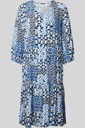 Montego Knielange tuniekjurk met all-over motief