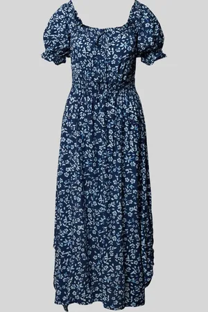 Apricot Midi-jurk van viscose met bloemenmotief