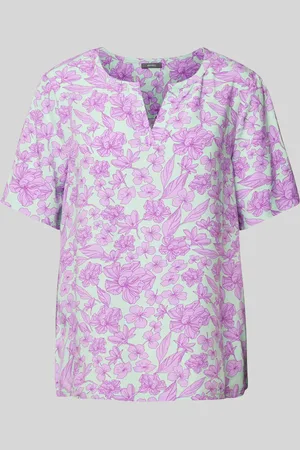 Montego Blouse met bloemenmotief en V-hals