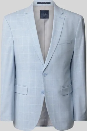 Christian Berg 2-knoops colbert met viscose en rasterruit