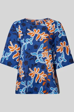 Seidensticker Linnen blouseshirt met all-over print, model 