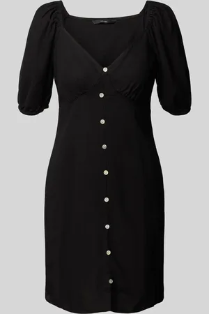 VERO MODA Midi-jurk van een mix van viscose en linnen, model 