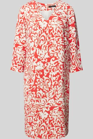 Comma, Knielange jurk met all-over print