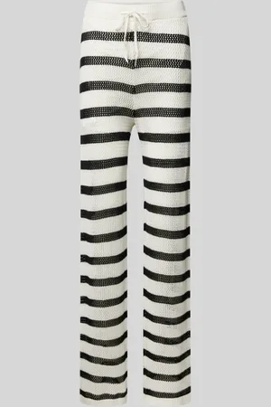 Frieda & Freddies Stoffen broek met ajourpatroon