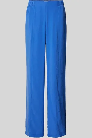 Milano Wide fit stoffen broek met elastische band