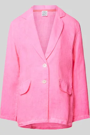 Emily van den Bergh Linnen blazer met klepzakken