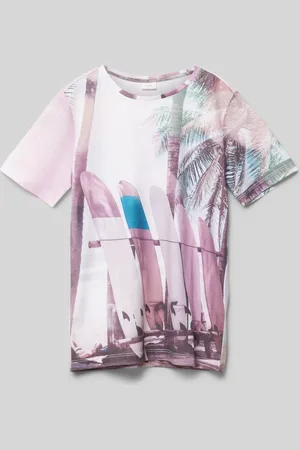 QS by s.Oliver T-shirt met all-over print