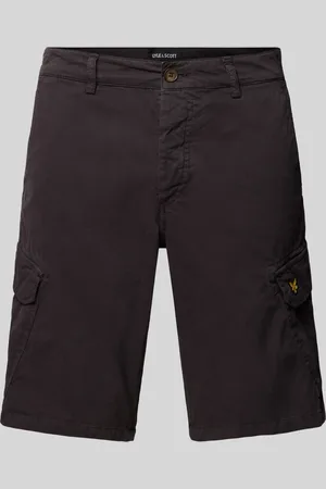 Lyle & Scott Regular fit korte cargobroek met logostitching, model 