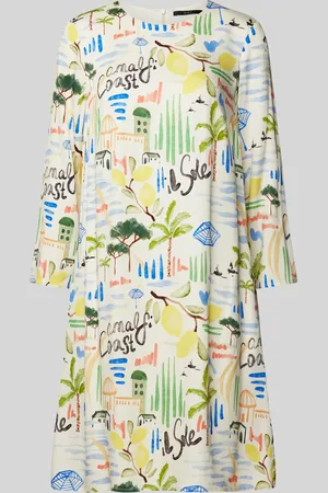 Oui Knielange jurk met all-over motief
