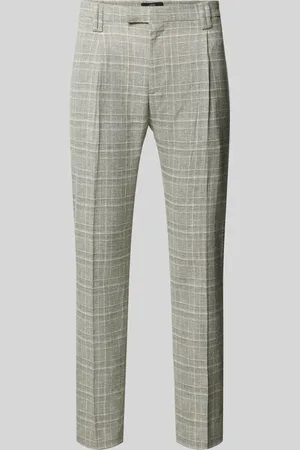 Cinque Slim fit bandplooibroek met glencheck-motief, model 