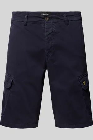 Lyle & Scott Regular fit korte cargobroek met logostitching, model 