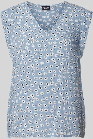 Pieces® Blouse van viscose met V-hals, model 