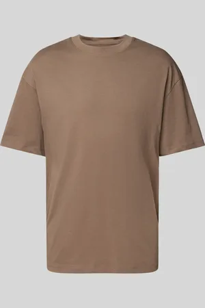JACK & JONES T-shirt met geribde ronde hals, model 