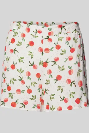 Pieces® High waist korte broek van viscose met all-over motief, model 