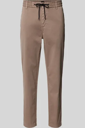 HUGO BOSS Tapered fit chino met elastische band