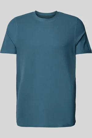 McNeal T-shirt met geribde ronde hals