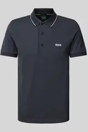 HUGO BOSS Regular fit poloshirt met labelstitching, model 