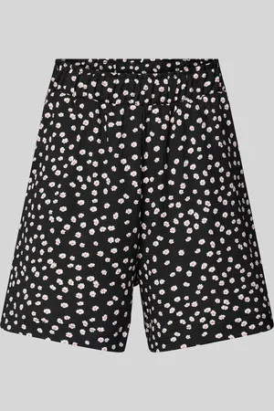TOM TAILOR Korte loose fit broek met structuurmotief