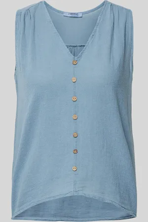 Zabaione Blousetop met sierknoopsluiting, model 