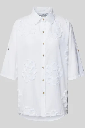 Zabaione Overhemdblouse met motiefstitching, model 