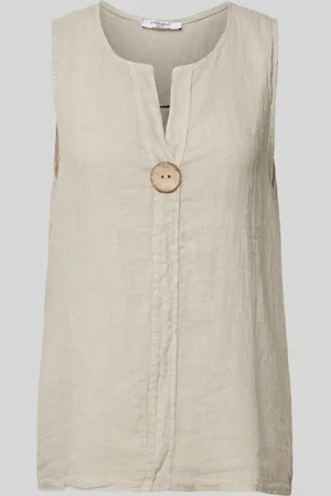 Zabaione Linnen blousetop met applicatie, model 