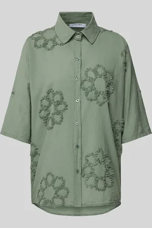 Zabaione Overhemdblouse met motiefstitching, model 