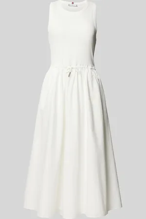 Tommy Hilfiger Midi-jurk met ronde hals