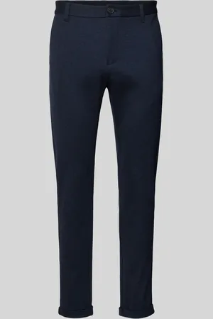 Lindbergh Slim fit stoffen broek met verkort model