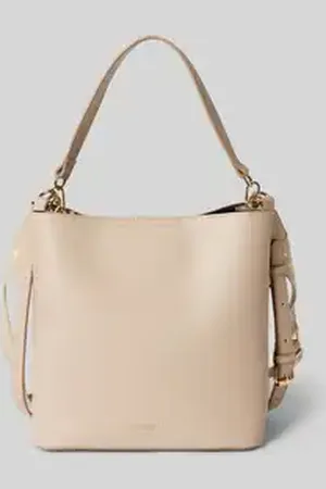 Seidenfelt Handtas met label in reliëf, model 