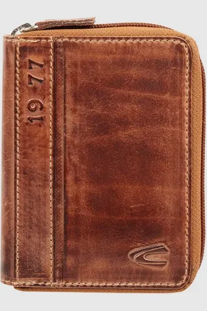 Camel Active Leren portemonnee in retrolook