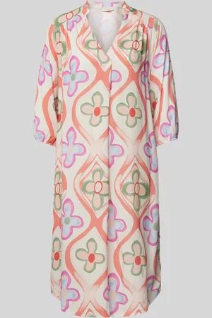 Heartkiss Midi-jurk met 3/4-mouwen van pure viscose